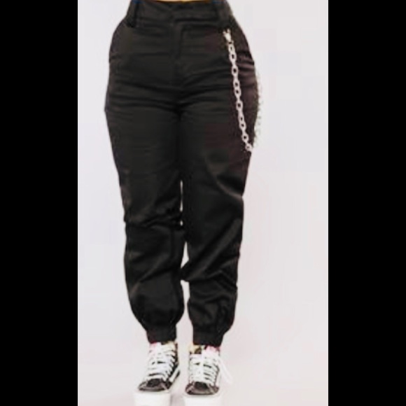 HIGH WAIST CHAIN JOGGER - Picture 3 of 3